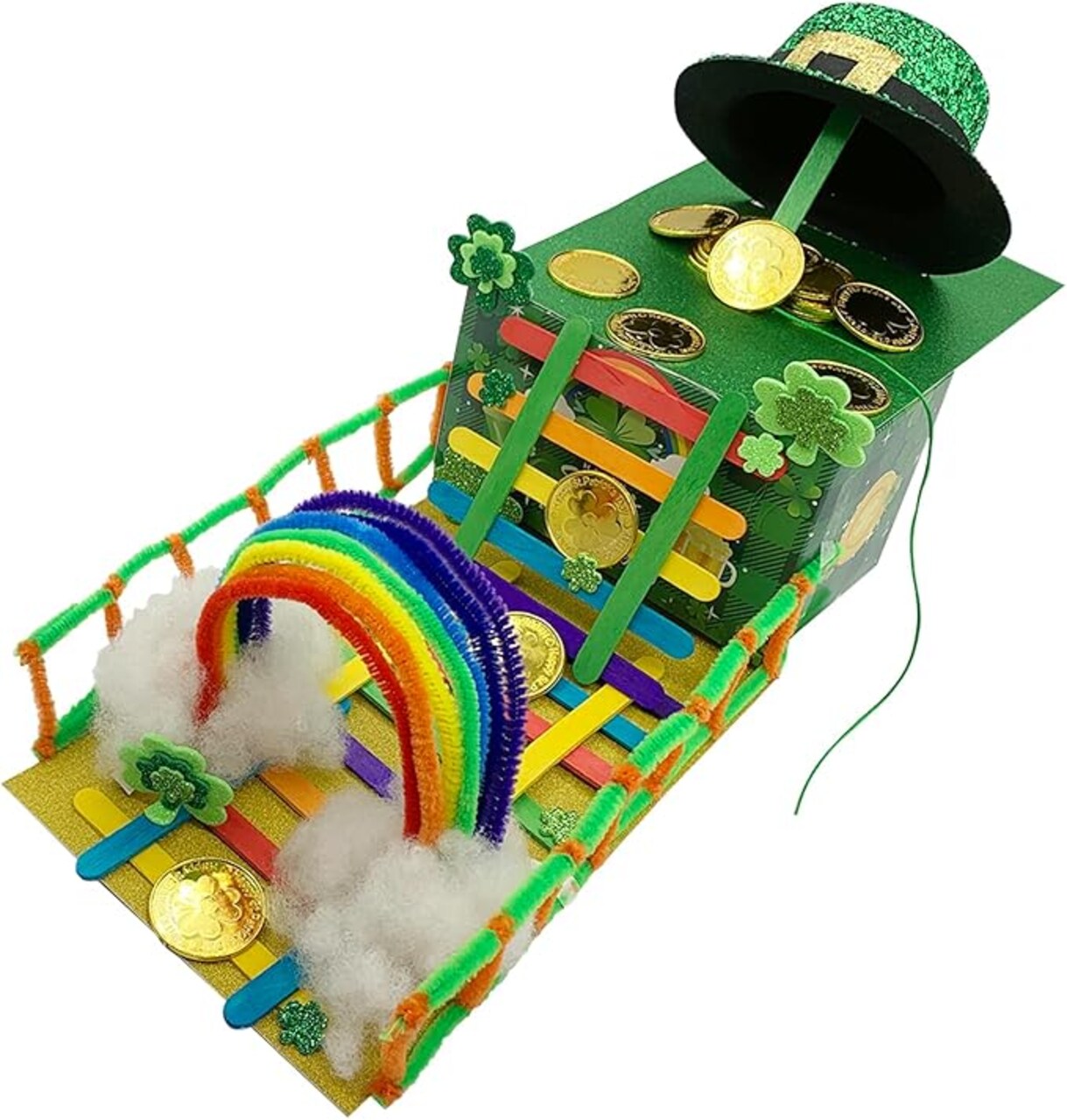 Leprechaun Trap Kit for Kids - 2 Sets DIY St Patrick's Day Leprechaun Trap Supplies to Make A Trap to Catch A Leprechaun, St Patricks Day Toys Gifts for Kids Classroom Activity